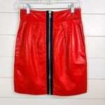 3.1 Phillip Lim Red Leather Mini Skirt, GUC, Size 4, MSRP $550 Photo 5