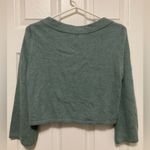 Anthropologie Sleeping on Snow Anthro Sage Green Angora Wool Blend Bolero Cardigan Sweater Photo 7