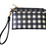 A New Day NWOT- adorable blue and white plaid wristlet, zip top closure, zip front pocket, Inside card holders, brand new, measures 7x5 inches Photo 0