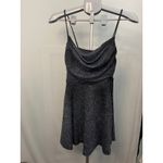 Windsor  Mini Dress Black Silver Sparkle Sleeveless‎ Party Cocktail Dress L Photo 1