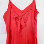 JustFab  Bright Coral Keyhole Front Jumpsuit Size Medium Photo 7