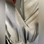 Urban Outfitters Dress Size Medium Ribbed Knit Skater Gray V Neck Mini B11 Photo 2