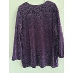 Vintage Crushed Velvet Top Womens Large Purple 90s Stretch Whimsigoth Photo 1