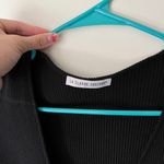 Francesca's Cropped Black Wrap Top Photo 4