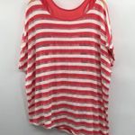 Lane Bryant  Striped Tank and T-Shirt Womens 14/16 Used One Piece Salmon Photo 1