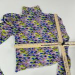 Tanya Taylor  Shirt Womens X Small‎ Blue Purple Green Adonica Mock Neck Cropped Photo 6
