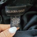 Allegra Gold Black Lace Up Back Sweater S Photo 7