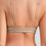 Inibud Cream Removable Padded Yoga Seamless V Neck Bralette Photo 2