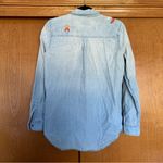 Anthropologie Maeve Boise Embroidered Patch Pocket Chambray Button Down Shirt Photo 10