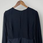 C/MEO COLLECTIVE  Black Sheer Sleeve Peplum Blouse Size L NWT‎ Photo 4