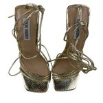 Steve Madden - Evita Wrap Sandals in Gold Snake Photo 3