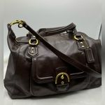 Coach MAHOGANY CAMPBELL LEATHER BELLE CARRYALL/HANDBAG Comes with COA Photo 1