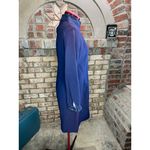 dress high neck long sleeve beaded blue knee length blue Size M Photo 9