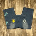 Stylish Blue Embroidered Women's Jeans Size Large Photo 3