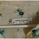 Equipment  Reese Archive Provence Floral Striped Shirt Silk Size Medium Photo 4