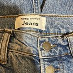 Reformation Liza Button Fly High Waist Raw Hem Malta Wash Jeans Size 26 Photo 3