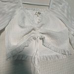 French Kiss  White Ruched Blouse Photo 3