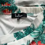 Lulu’s Evadne White and Teal Tropical Print Two Photo 7