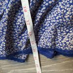 Free People  Britnee  Floral Cropped Peplum Smocked Puff Sleeve Top Large Photo 9