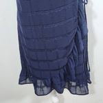 Emerald Sundae Navy Wrap Dress NWT Size Large Navy Chiffon Wedding Guest Dress Photo 3