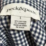 Peck & Peck  Checkered blue and white denim woman jacket size LARGE Photo 6