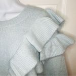 Lost + Wander Stay Humble Sweater Exaggerated Ruffle Baby Blue M / L NWT Photo 6