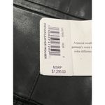 frame denim FRAME Pintuck Leather Trousers in Noir Black 8 New Womens Pants Photo 8