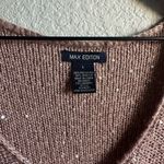 Max edition 🤎 Tan Brown V-Neck Sequin Quarter Sleeve Sweater Photo 3
