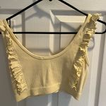 ZARA Light Yellow Ruffle Tank Top Photo 2