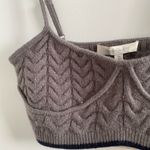 Favorite Daughter Grey & Navy Knit Lauren Bra Cropped Top Size XS New With Tag Gray Photo 7