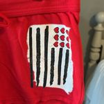 No Boundaries Stars Stripes American Cotton Shorts Red Knit Womens Small Comfy Knit Photo 1