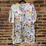 Dreamtime Cream Floral Silky Short Sleeve Lace Trim Short Mini Robe Size Large Photo 4