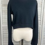 Revolve (NBD) Cropped Crewneck Sweatshirt with Zip Sleeves Black-XS Photo 0