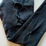 Levi's black denim distressed ripped 720 High Rise super skinny stretch jeans Photo 4