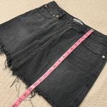 Free People Black Denim Zip Up Skirt Photo 5