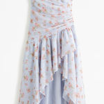 Abercrombie & Fitch  Floral Maxi Dress Ruffle High Low Wedding Guest Sz‎ XXLT NEW Photo 0