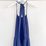 Revolve Maxi Dress Wedding Formal Sequins Blue Halter  Size 12 Photo 7