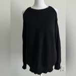 IRO  Black open shoulder merino wool blend long Sweater Photo 12