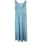 st. john's bay  PL Sleeveless Maxi Dress Teal White Coastal Resort Cruise Beachy Photo 1