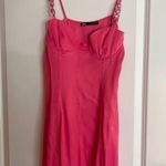 ZARA  Pink Satin Mini Slip Dress Size Small Photo 6