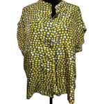 CAbi  Clover Dots Silk Blouse Women's Multicolor Polka Dot Short Sleeve Sz‎ Small Photo 0