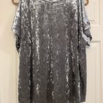 Cable & Gauge  Velvety Gray PeekA-Boo Short Sleeve 3X Blouse.              2837-E Photo 5