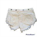 We The Free  (Free People) Dayflower White Denim cut-off Shorts Photo 1