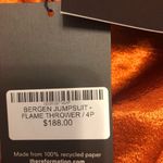 Reformation Burnt Orange Satin Short Sleeve V-Neck Romper Size 4 Petite Photo 4