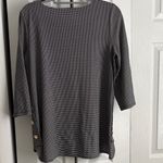 Chico's Houndstooth Blouse with three-quarter sleeves and button detail Photo 4