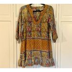 Anthropologie Tolani 100% silk ruffle mini dress size small Photo 7