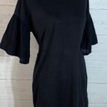 VERO MODA wrinkle 2/4 bell sleeve black tshirt dress size M Photo 6