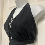 Yira Black Strappy Bottom Halter Neck Strappy Bottom Swimsuit Photo 3