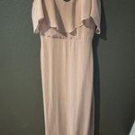 Birdy Grey  Jane Convertible Flowy Chiffon Maxi Dress SMALL Taupe Photo 0