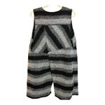 John Mark  Vest Women's Size Large Sweater‎ Open Silver Black Photo 1